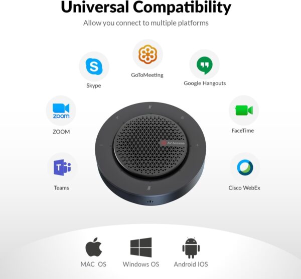 615yA12IyJL._AC_SL1500_ Conference Speakerphone, Daisy Chain up to 9 Speakerphones for 50 People
