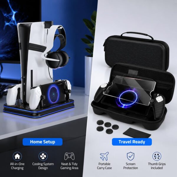 61odf-lw4GL._SL1254_ All-in-1 Accessories Bundle for Playstation Portal, PS5 Cooling Station