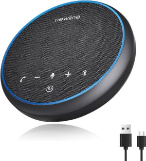 N newline Conference Speaker and Microphone, 2 Mics 360° Voice Pickup, AI Noise Reduction