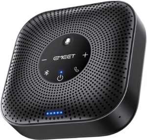 EMEET Conference Speakerphone M0 Plus, 4 AI Mics 360° Voice Pickup