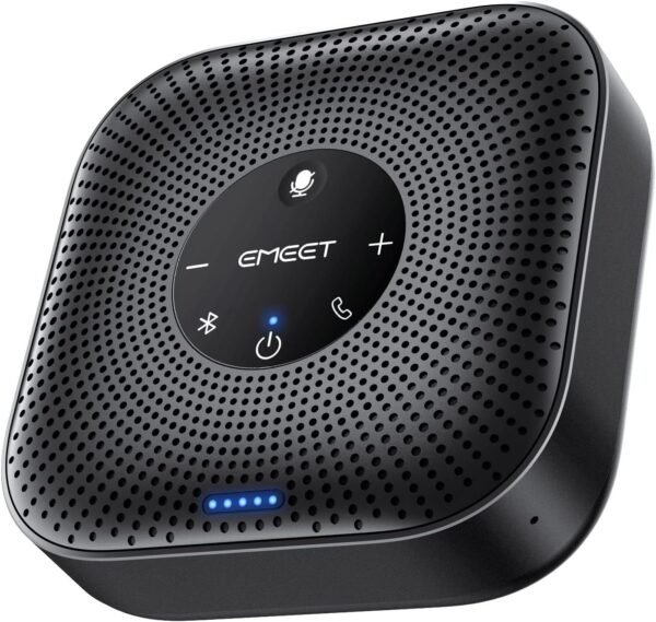 EMEET Conference Speakerphone M0 Plus, 4 AI Mics 360° Voice Pickup