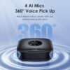 EMEET Conference Speakerphone M0 Plus, 4 AI Mics 360° Voice Pickup