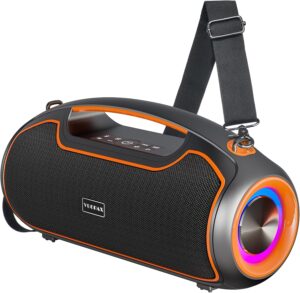 Upgrade Portable Bluetooth Speakers Wireless, 200W PEAK Loud Outdoor Speaker